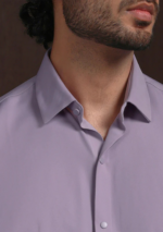 Purple Slim Fit Stroma Shirt with Timeless Plain Design - Image 2