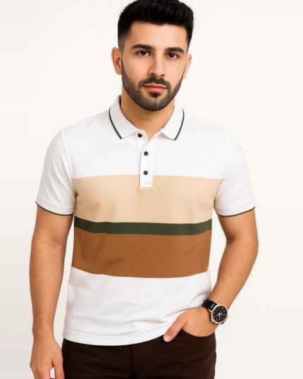 men's polo in multicolor